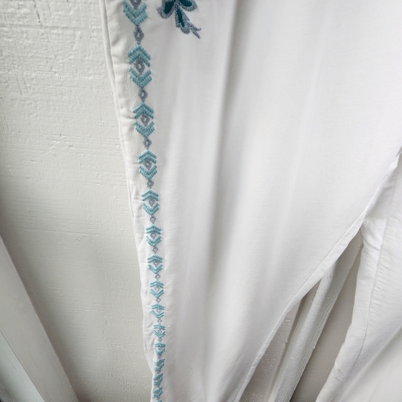 Sundance Faded Fields Joggers White Blue Embroidered Size XXL - Picture 6 of 16